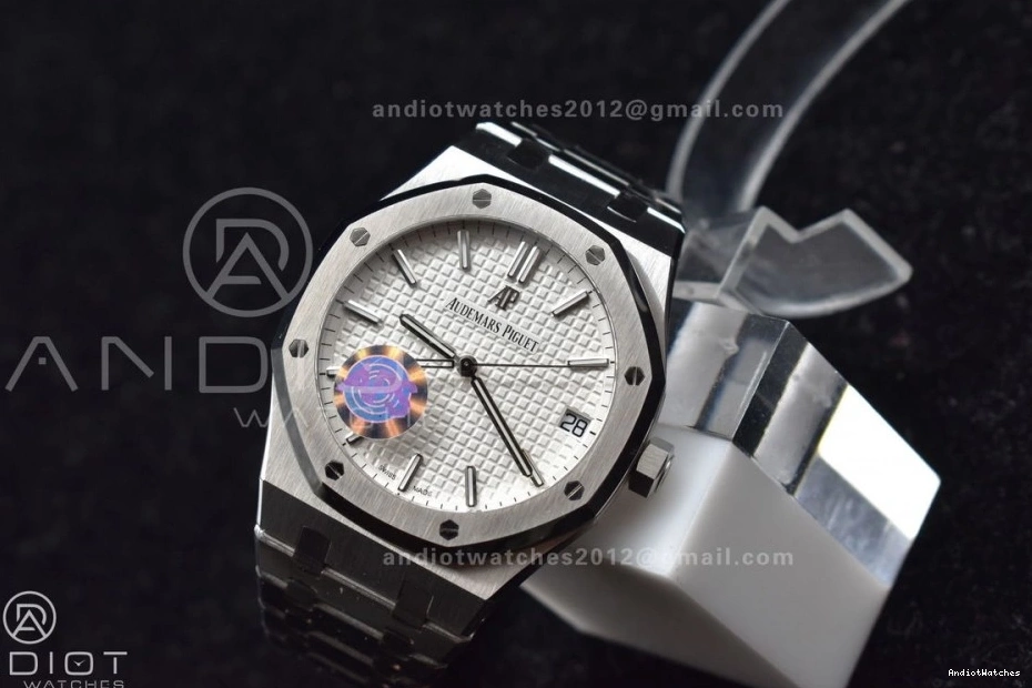 on Bracelet SS White Dial Edition Super Best Textured 1:1 15500 Oak APSF A4302 Clone 449 SS 41mm Affordable Royal 0806